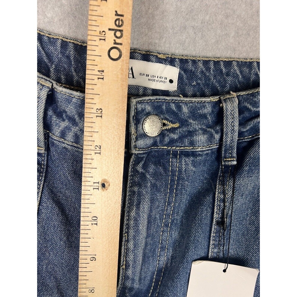 Zara Light Blue Wide-Leg Cargo Jeans - Picture 11 of 14